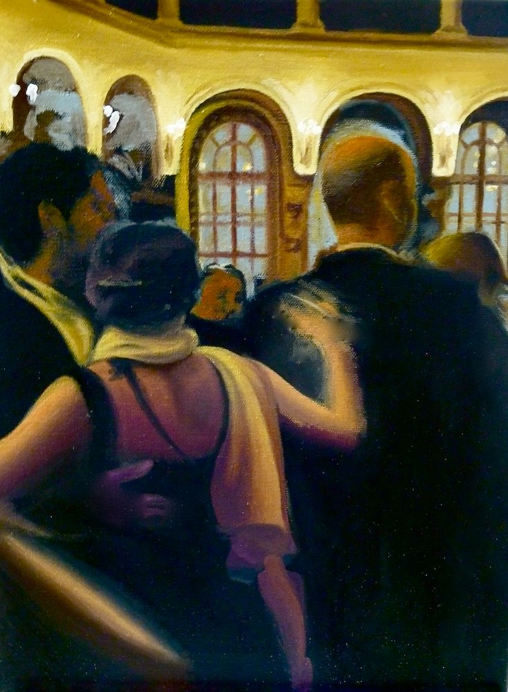 Painting of a people dancing the Viennese Waltz